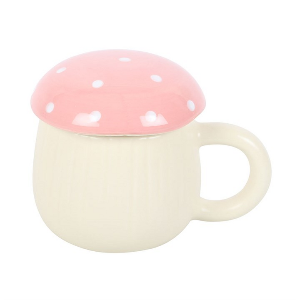 Pink Lidded Mushroom Mug Something Different