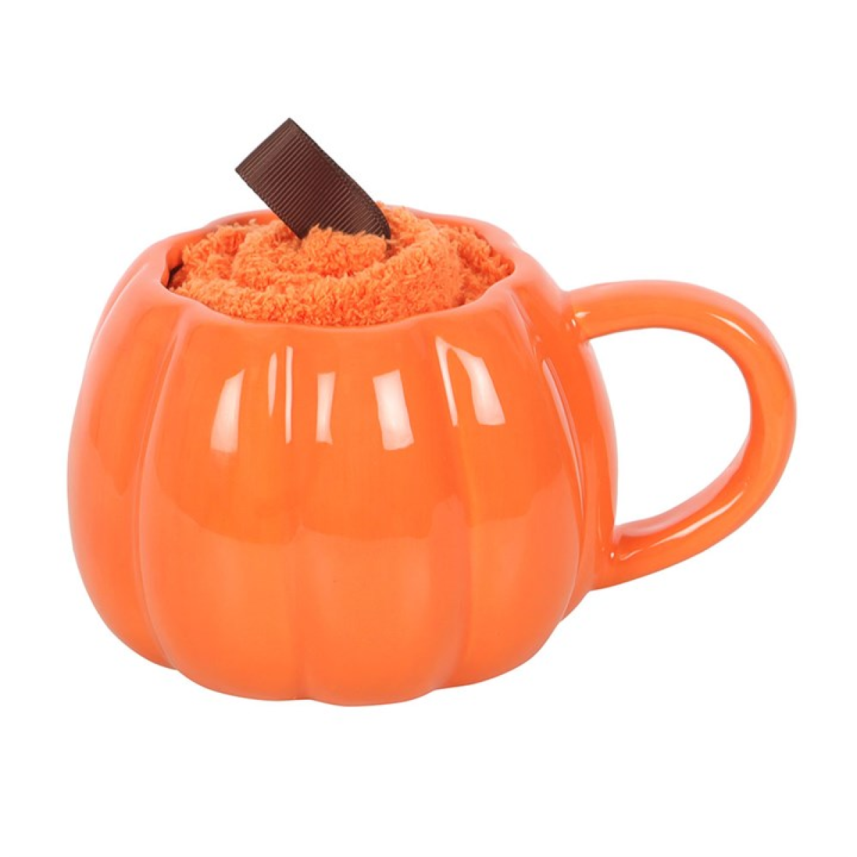 Cute Smiling Pumpkin Mug and Socks Set Something Different