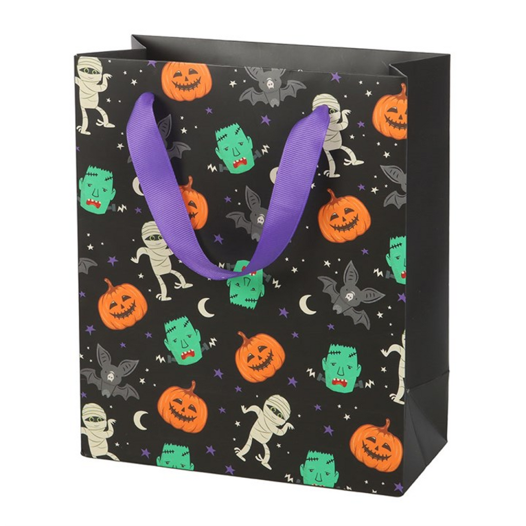 23cm Medium Monster Mash Print Gift Bag