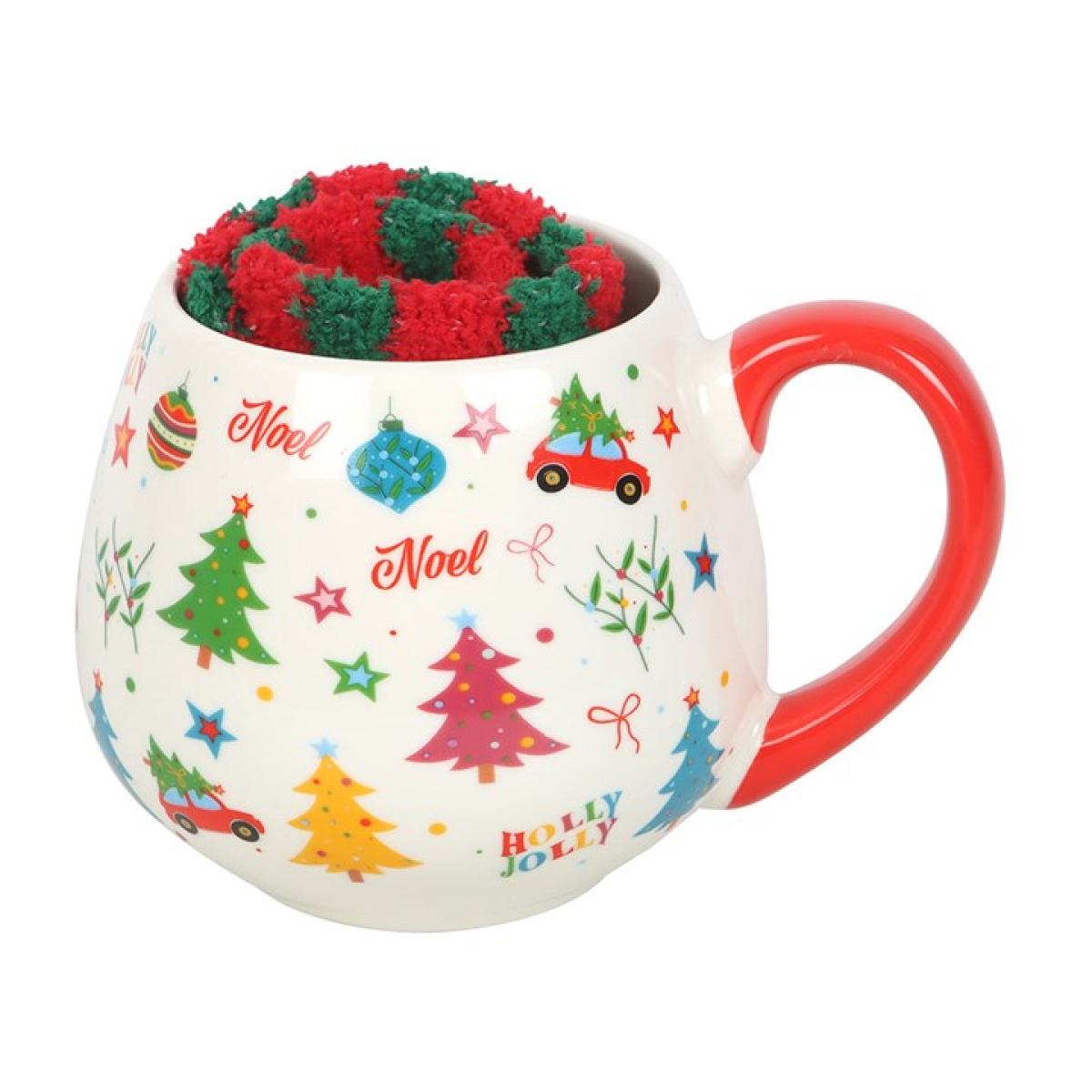 Nostalgic Christmas Print Mug and Socks Set Something Different