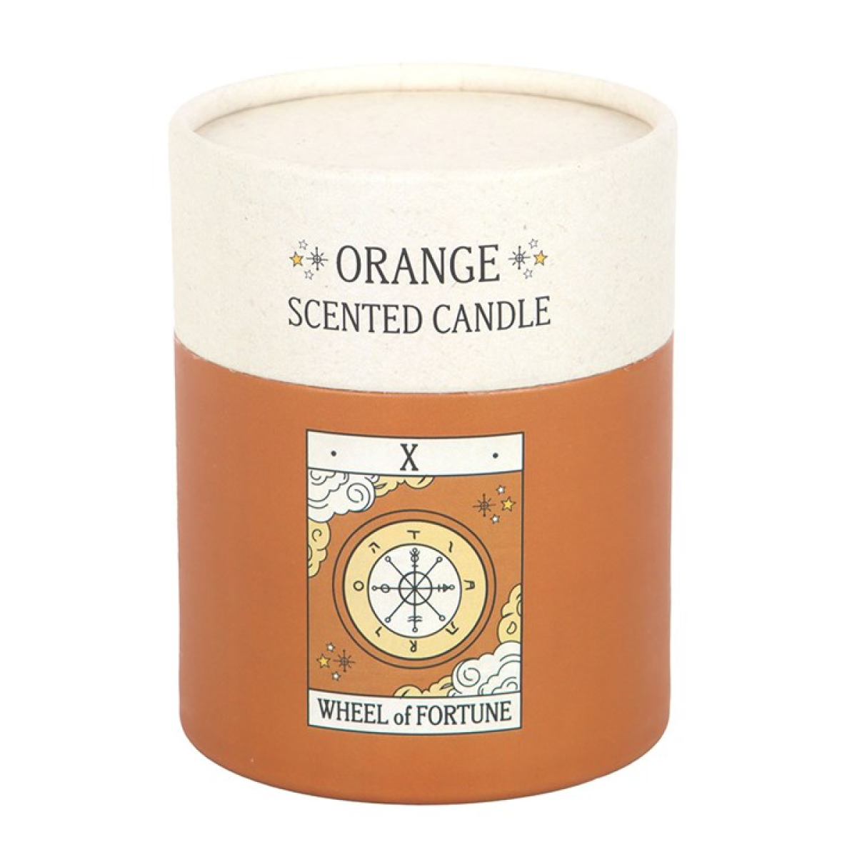 The Wheel of Fortune Vintage Tarot Orange Candle Something Different