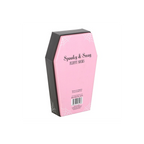 Pink and Black Striped Socks in Coffin Gift Box