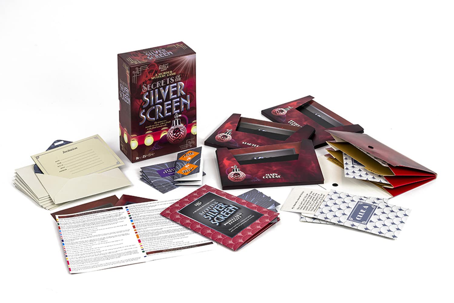 Professor Puzzle Secrets of the Silver Screen - Murder Mystery Card Game Professor PUZZLE