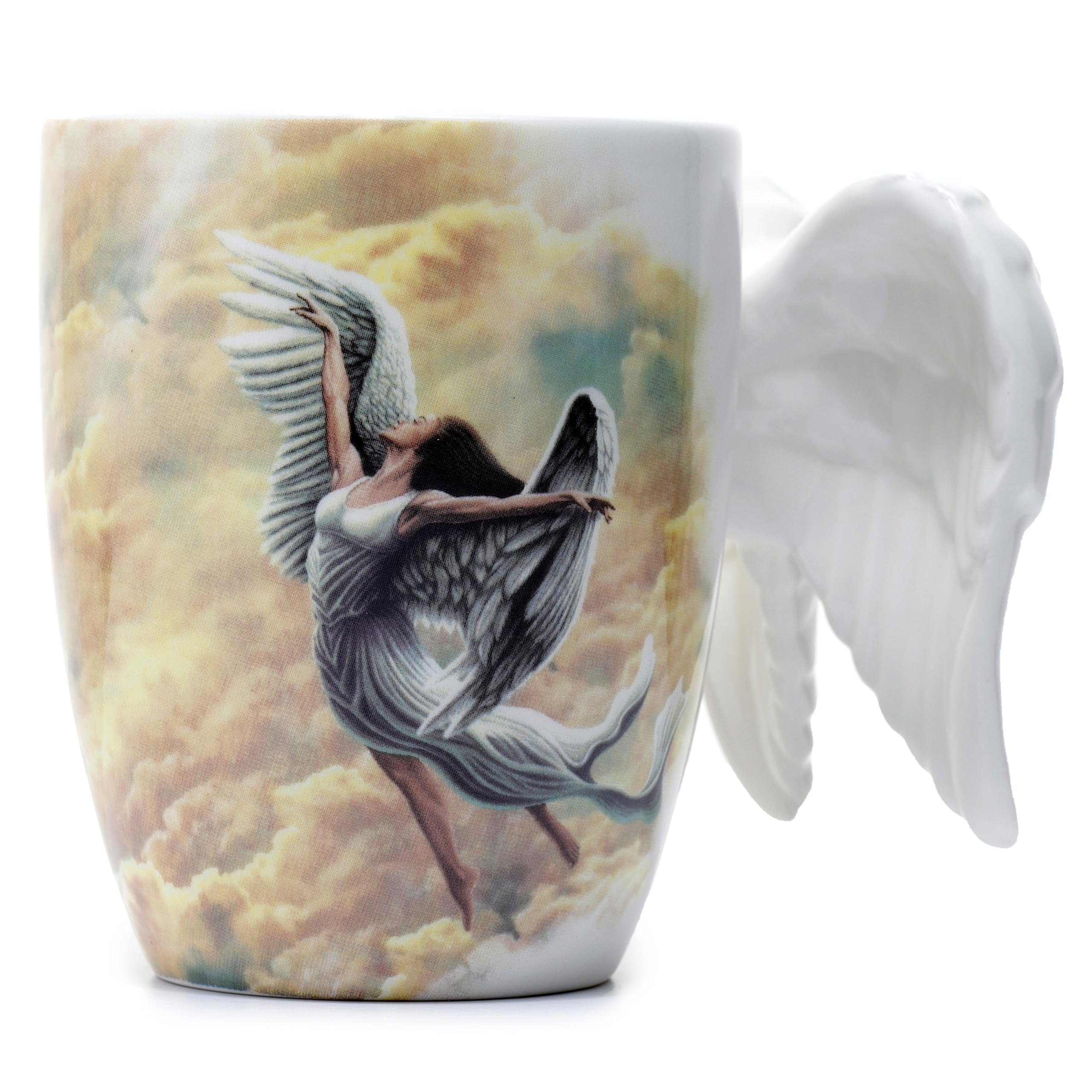Puckator Angel Wings Ceramic Shaped Handle Mug with Decal Puckator