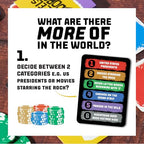 Format Games Wheels Vs Doors Board Game What Are There More of In The World? Format Games