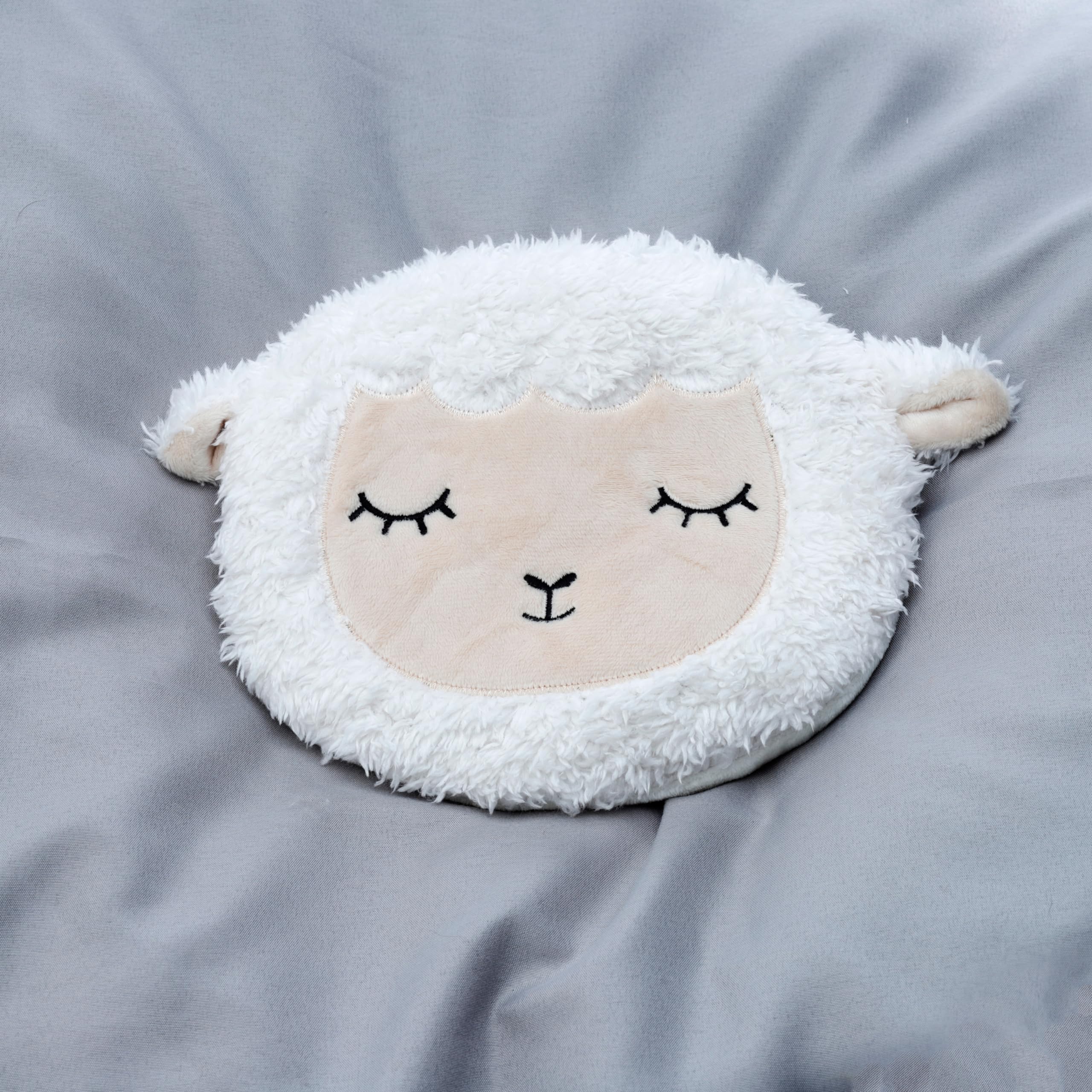Puckator Adoramals Farm Sleepy Sheep Round Microwavable Plush Wheat & Lavender Heat Pack Puckator