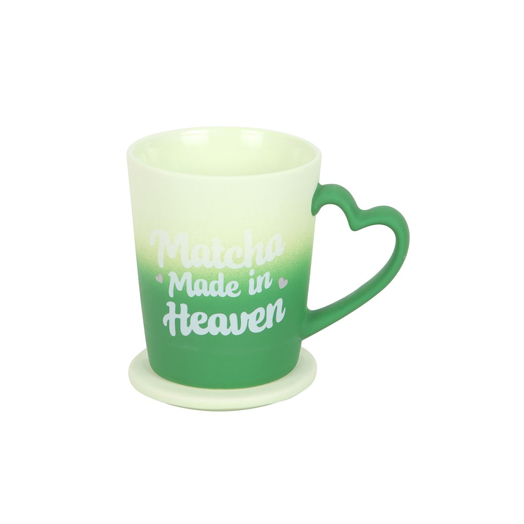 Matcha Made in Heaven Mug with Coaster Lid