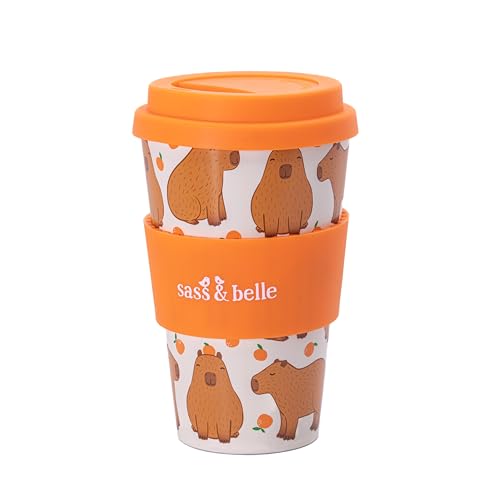 Sass & Belle Travel Coffee Cup Strawberry/Mushrom/Capybara Sass & Belle