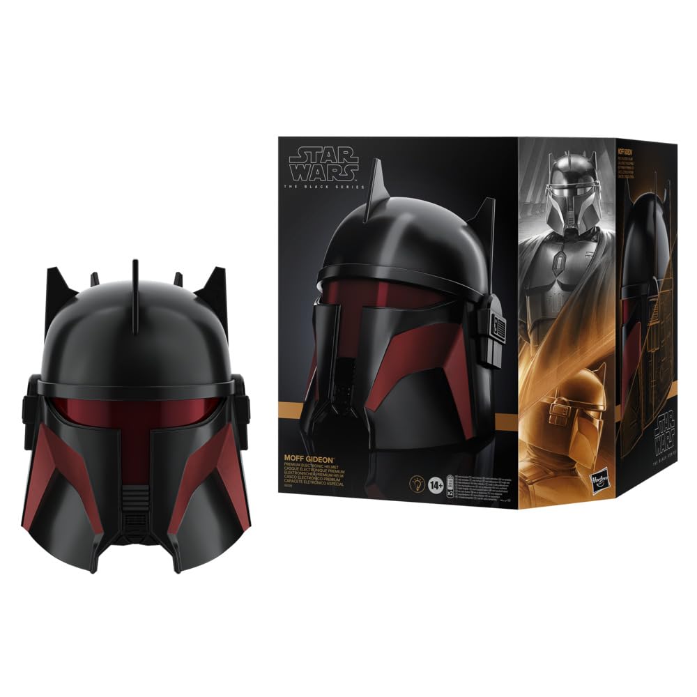 Hasbro Star Wars The Black Series Moff Gideon Premium Electronic Helmet with Light FX, Adult Roleplay Item