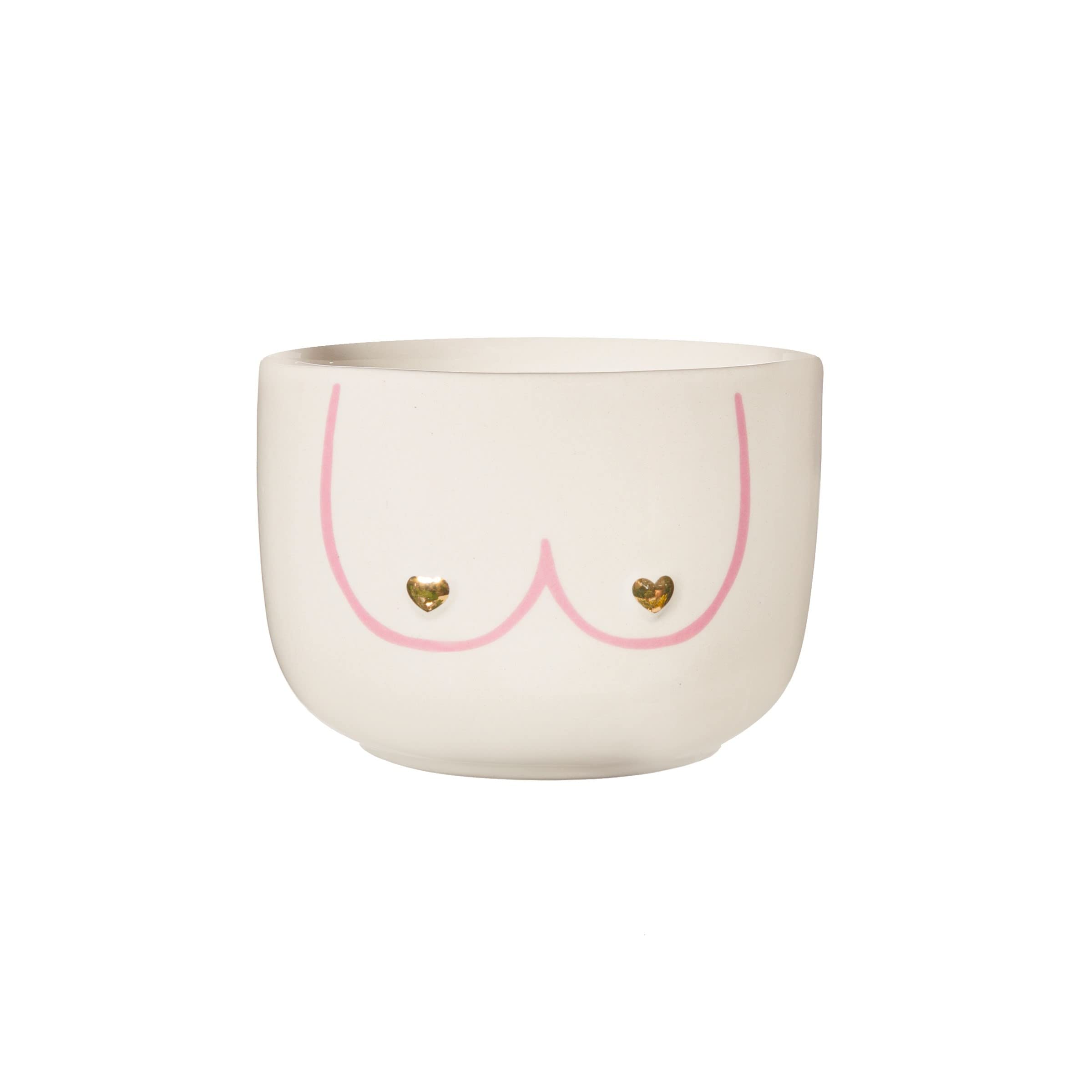 Sass & Belle – Large Girl Power Boobies White Planter