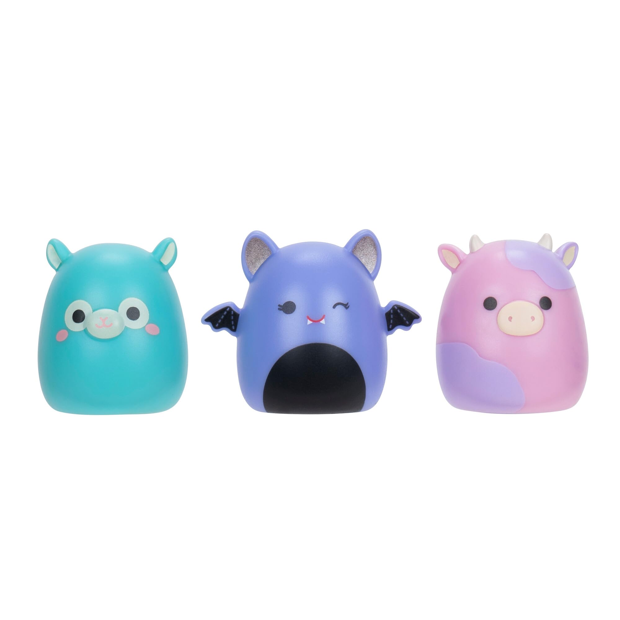 Jazwares Squish-a-longs by Original Squishmallows Party Pack On-the-Go Playset - Series 1 - Three 1-Inch Mini-Squish with 9 Furnishings