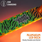 Xootz Wild Rider Green Folding Scooter – LED Light-Up Deck & Wheels
