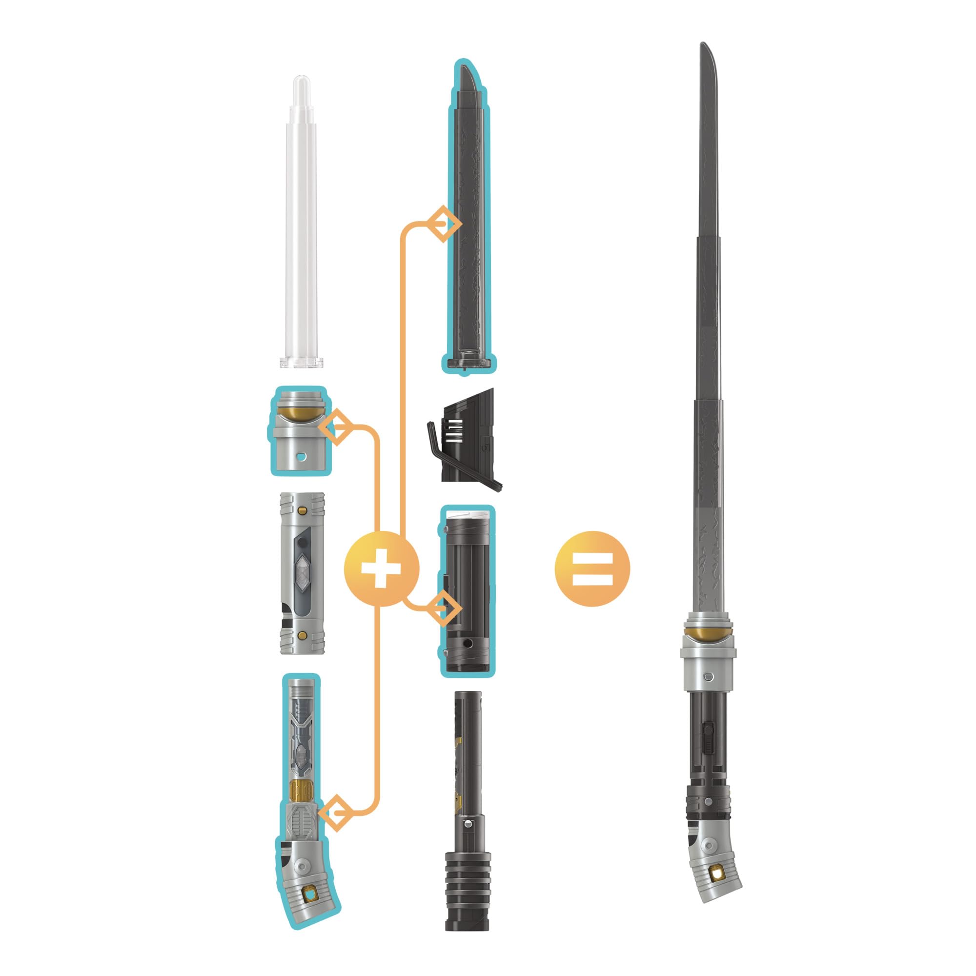 Hasbro Star Wars Lightsaber Forge Ahsoka Tano, White Customisable Electronic Lightsaber, Toys for Children Star Wars