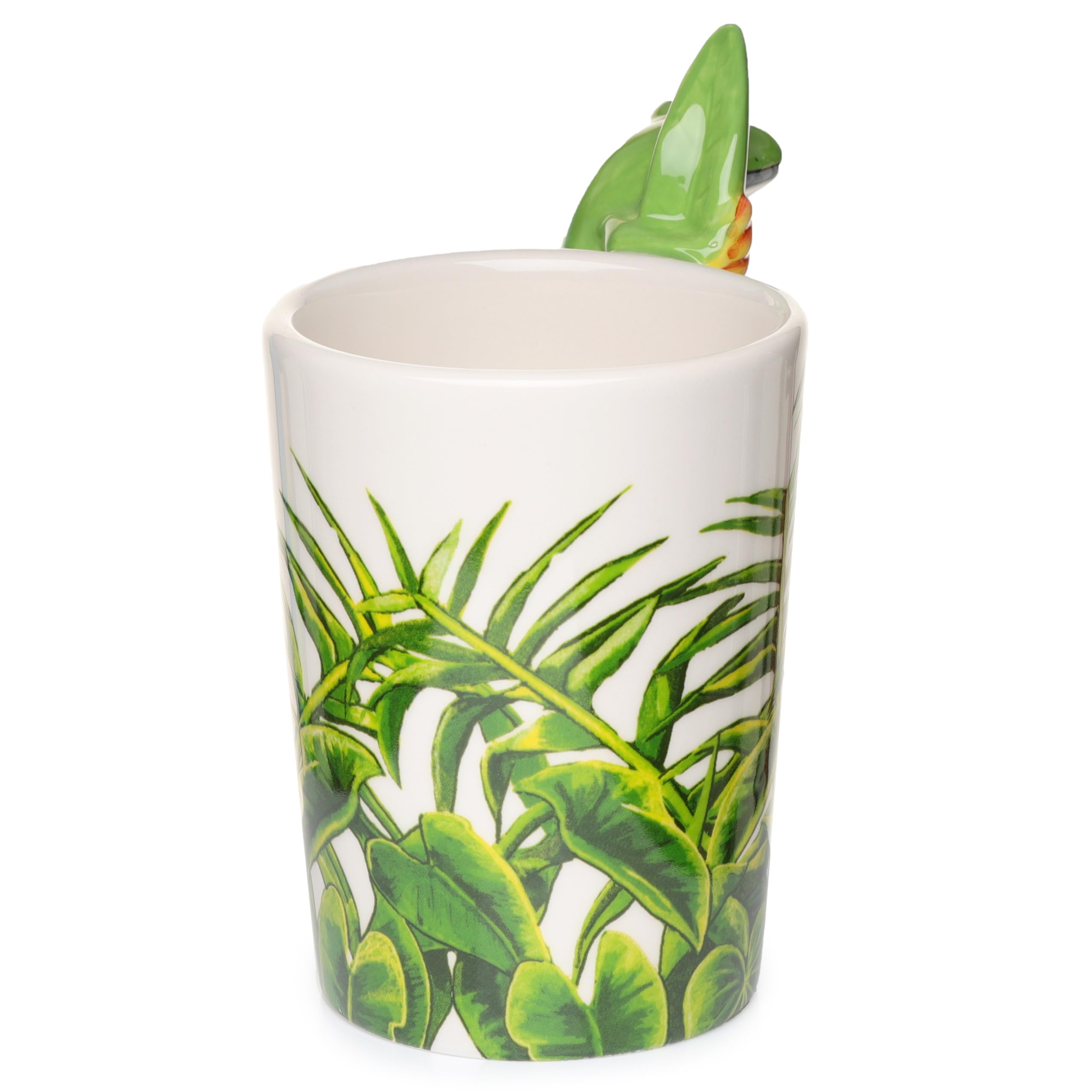 Puckator Tree Frog with Foliage Decal Ceramic Shaped Handle Mug Puckator