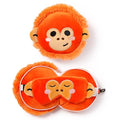 Relaxeazzz Adoramals Orangutan Round Plush Travel Pillow & Eye Mask Relaxeazzz
