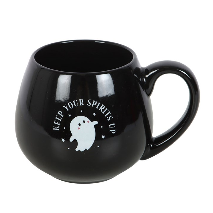 Keep Your Spirits Up Rounded Ghost Mug
