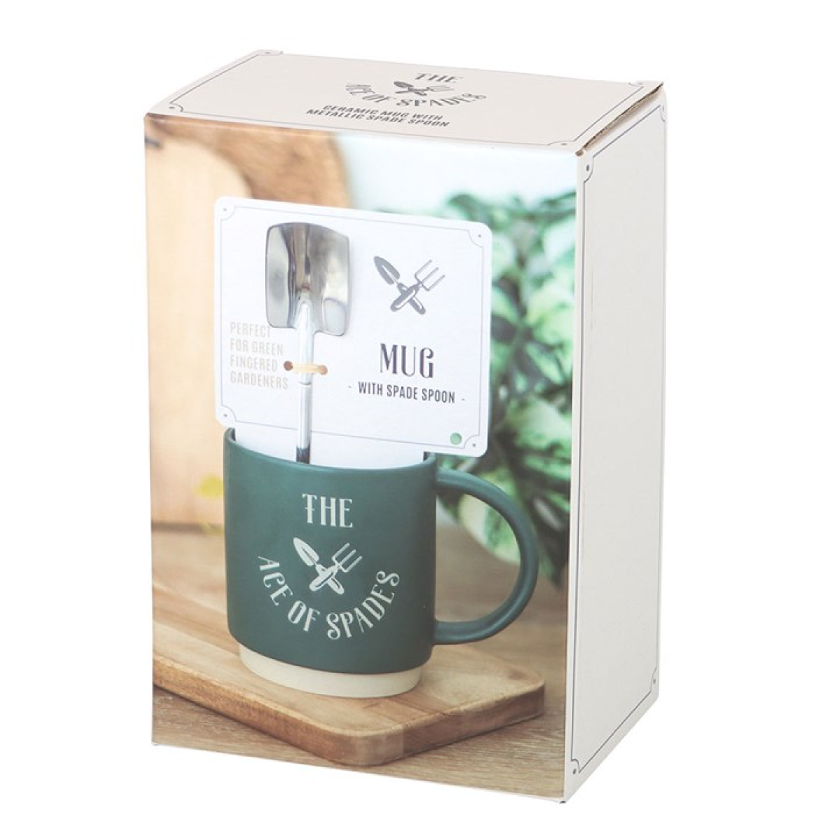 Ace of Spades Mug with Spade Spoon Something Different