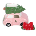 Pink Car with Christmas Tree Ceramic Oil Burner