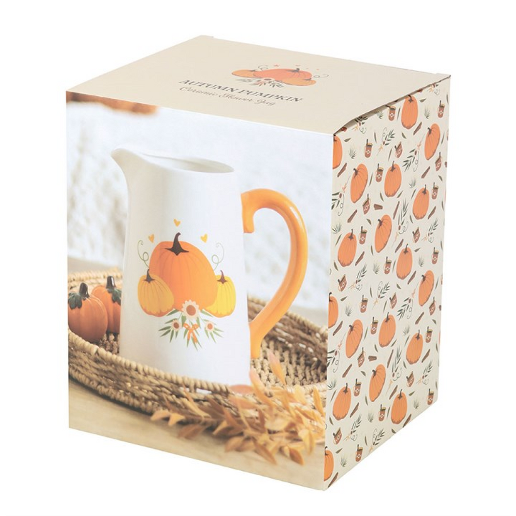Autumn Pumpkin Ceramic Flower Jug Something Different