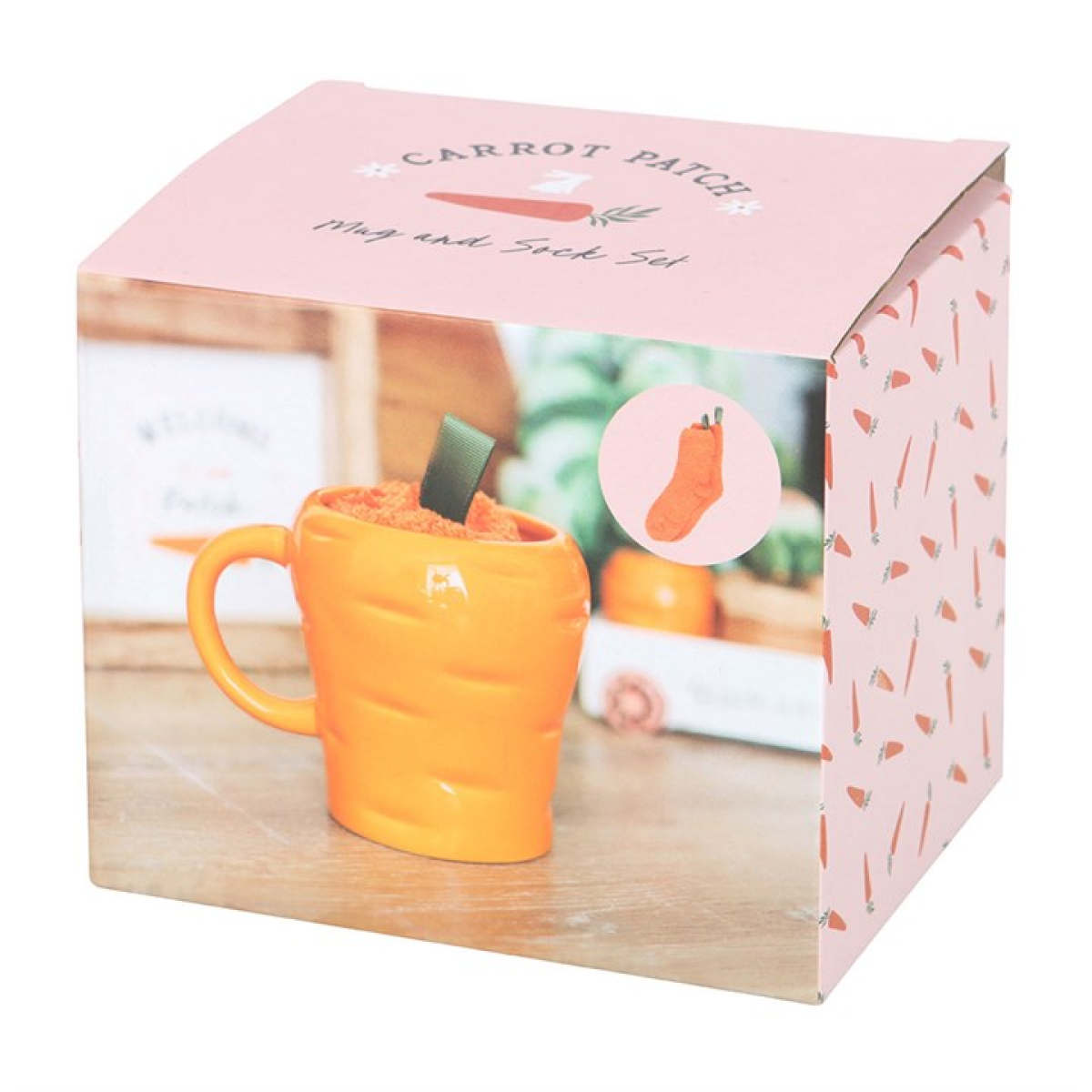 Carrot Shaped Mug and Socks Set Something Different