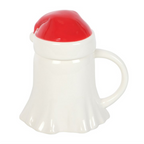 Ghost Shaped Mug with Santa Hat Lid Something Different
