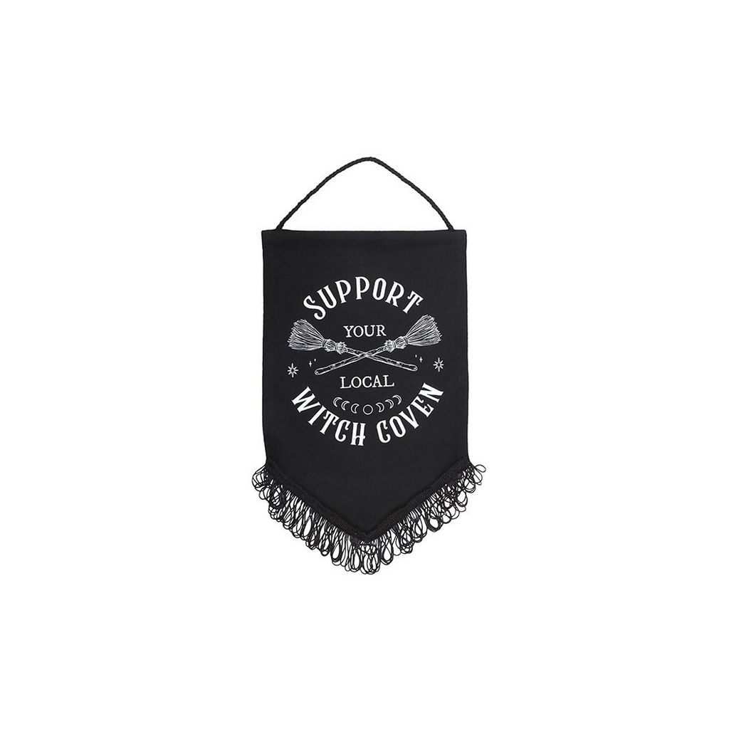 Support Your Local Witch Coven Hanging Fabric Banner