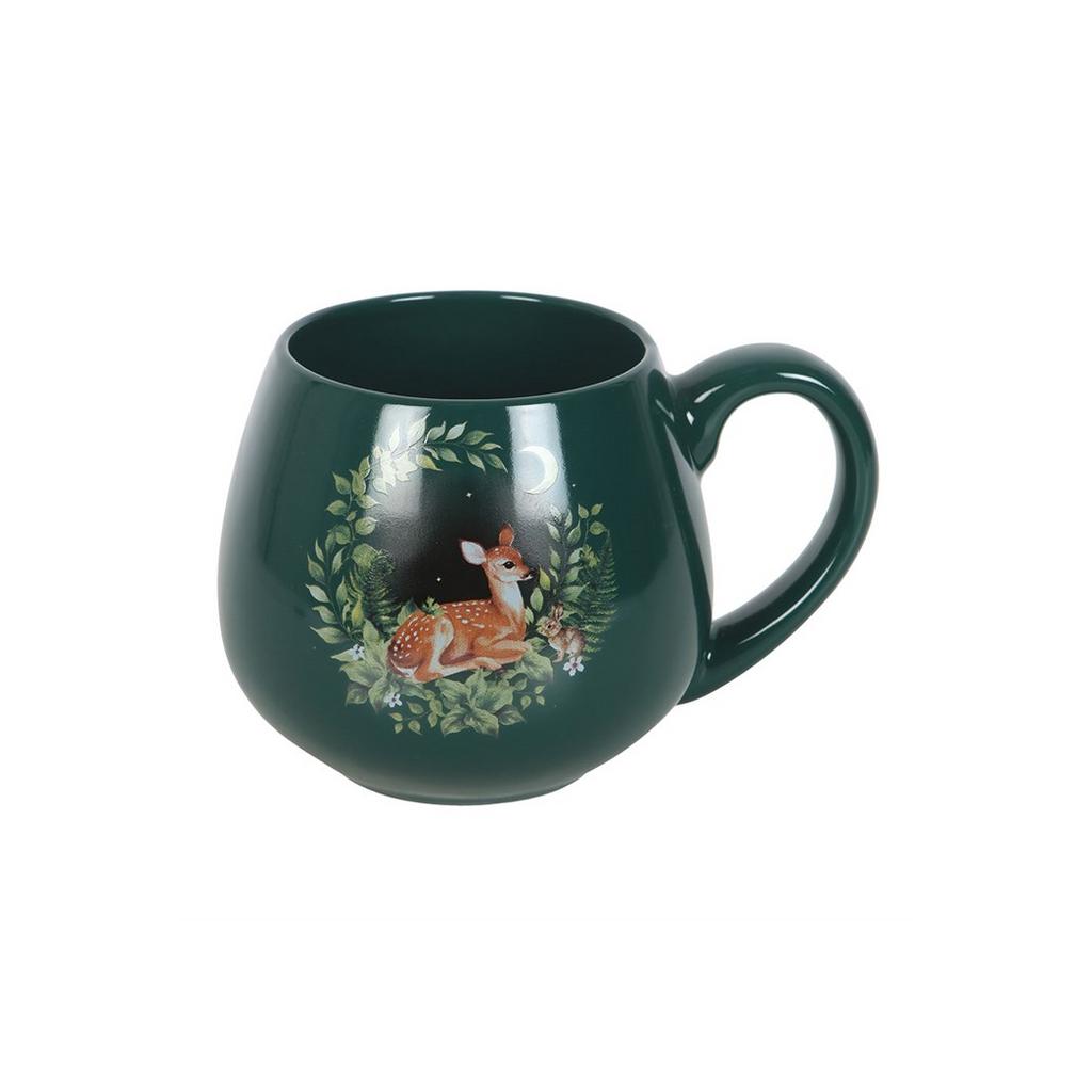Green Fawn Rounded Mug