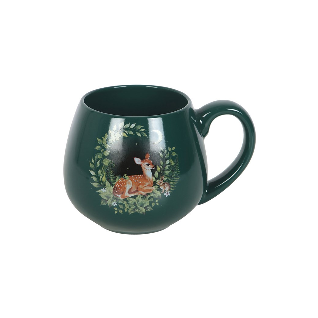 Green Fawn Rounded Mug