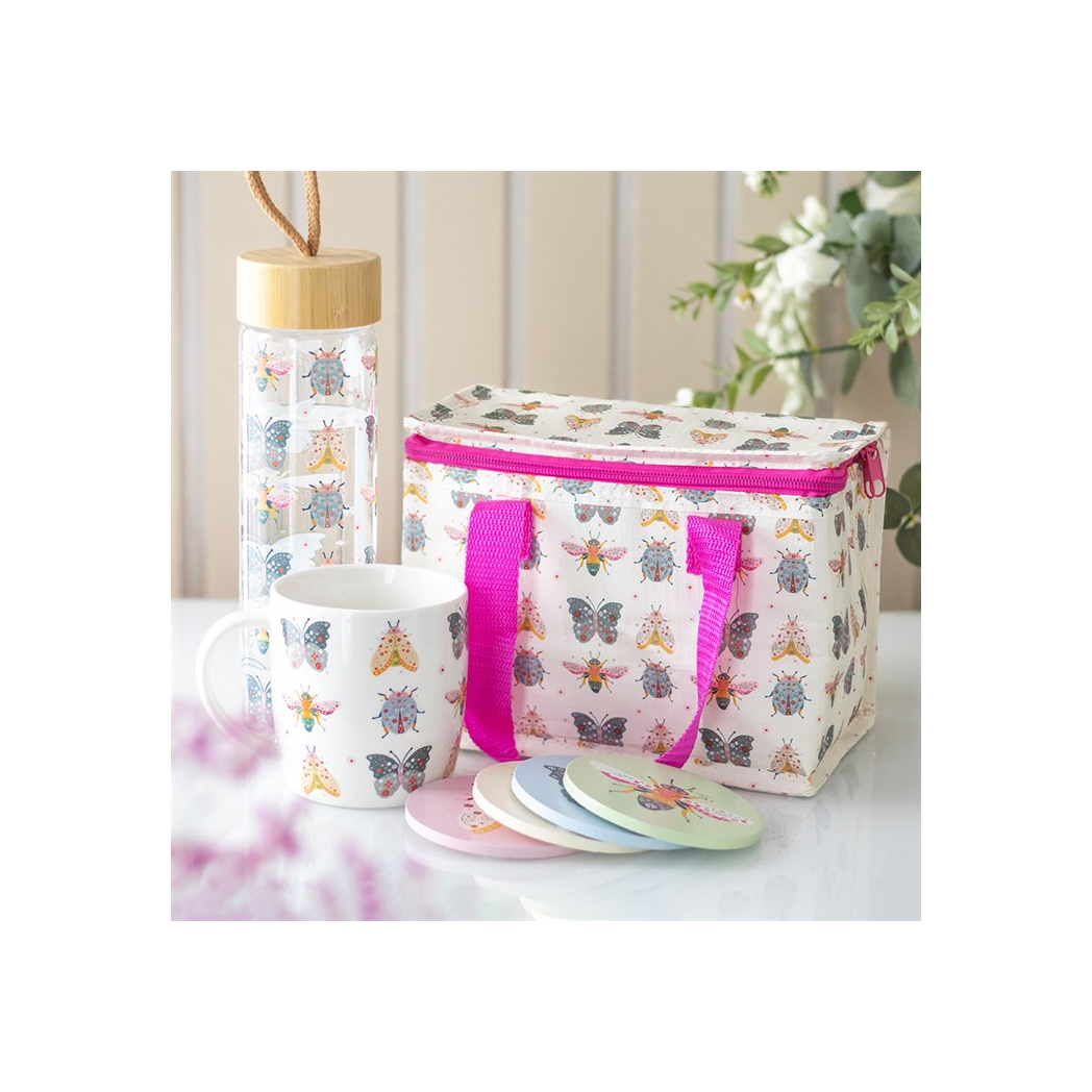 Floral Bug Print Lunch Bag