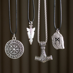Vegvisir Viking Compass Cord Necklace