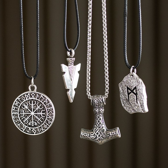 Vegvisir Viking Compass Cord Necklace