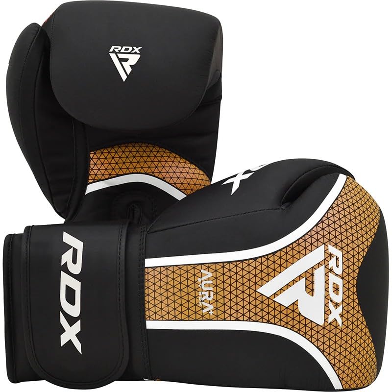 RDX Aura Plus T-17 Boxing Gloves Red, Blue, Gold RDX