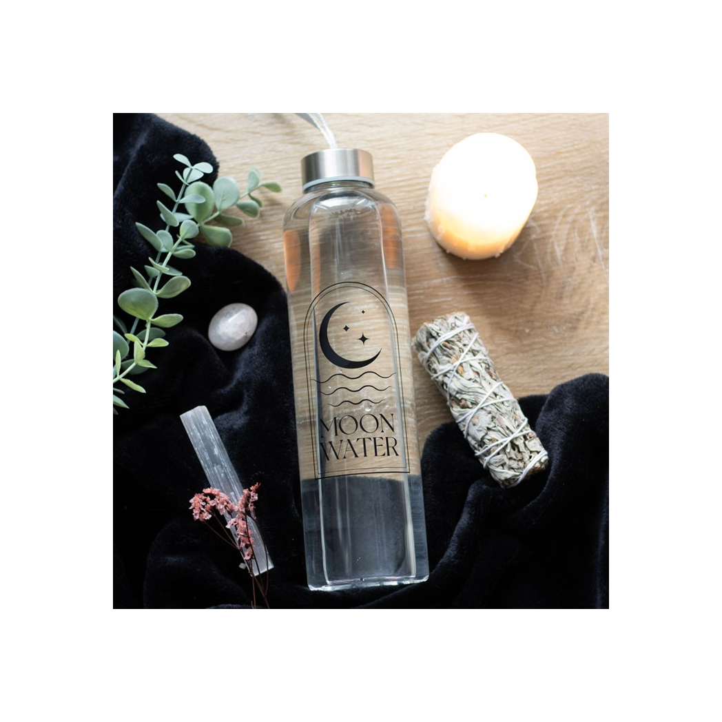 Moon Water Glass Water Bottle