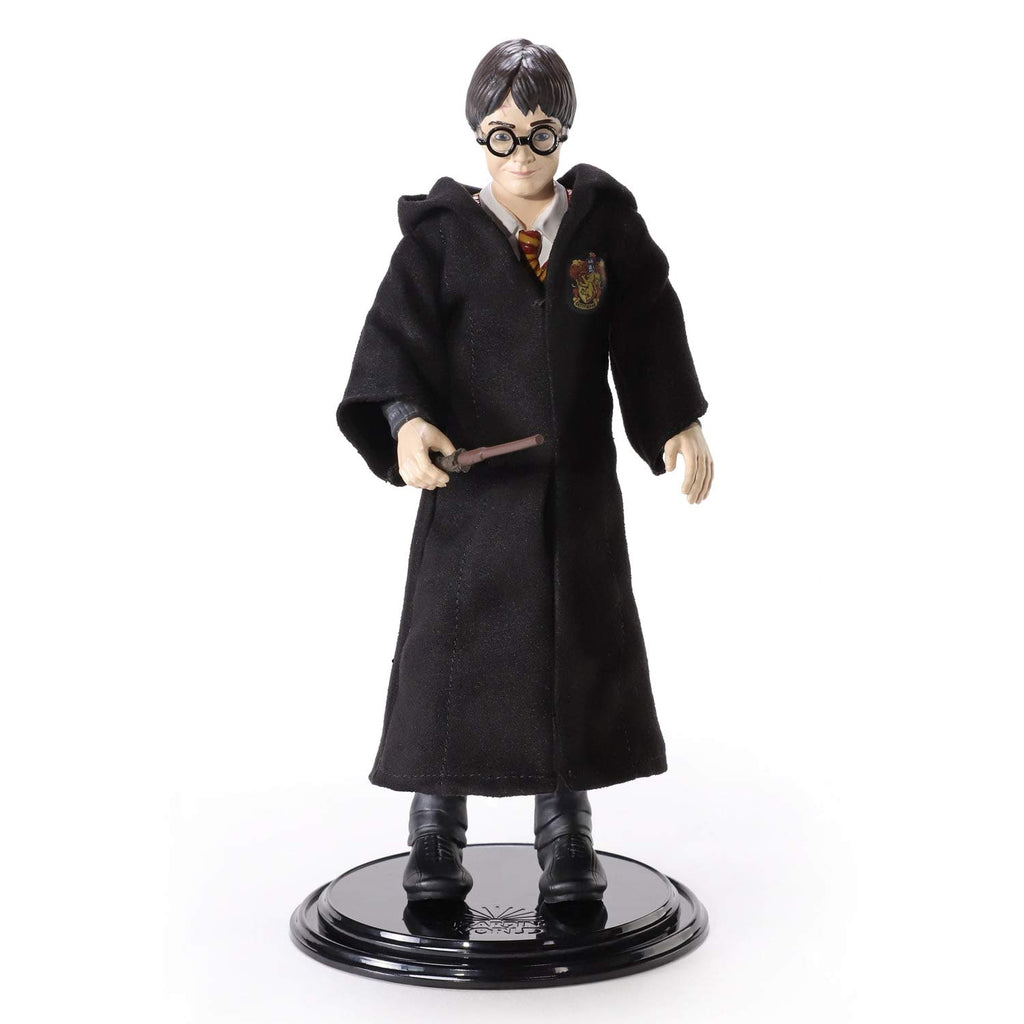 The Noble Collection Harry Potter Bendyfigs Harry Potter - 7.5in (19cm) Noble Toys HP Bendable Figure Posable Collectible Doll Figures With Stand
