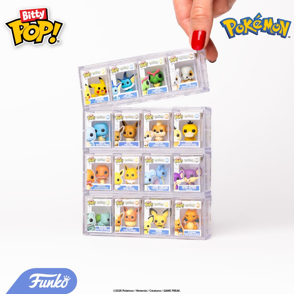 Funko Bitty Pop! Pokemon: 12 Pack - Includes Pikachu, Eveee, Charmander, Squirtle and more - 0.9 Inch (2.2cm) - Collectable Mini Figure