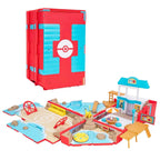 Jazwares Pokémon Carry Case Beach Battle Playset – Portable Transforming Backpack with 2-Inch Pikachu Battle Figure