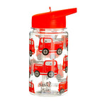 Sass & Belle Kids Water Bottle – 400ml BPA-Free Reusable with Foldable Straw Lid  Digger, Garden Friends, Savannah Safari & Fire Engine