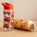 Sass & Belle Kids Water Bottle – 400ml BPA-Free Reusable with Foldable Straw Lid  Digger, Garden Friends, Savannah Safari & Fire Engine