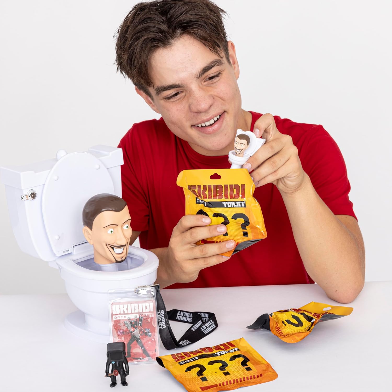 Bonkers Toys Skibidi Toilet Mystery Toilet with Surprise Toys to Discover inside