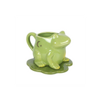 Luna Frog Shaped Mug and Lily Pad Saucer
