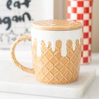 Waffle Mug with Lid and Coaster – 550ml