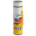Puckator Yellow Submarine 450ml Insulated Hot & Cold Drinks Bottle with LED Temperature Display The Beatles Stainless Steel Water Bottle Cold for 24h and Hot for 6h Metal Water Bottles Thermos Flask Puckator