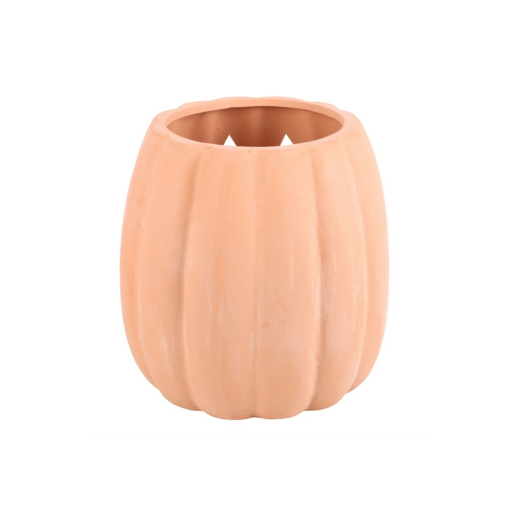 Terracotta Cut Out Pumpkin Decoration 25cm