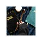 Protection Black Obsidian Crystal Wand with Pouch