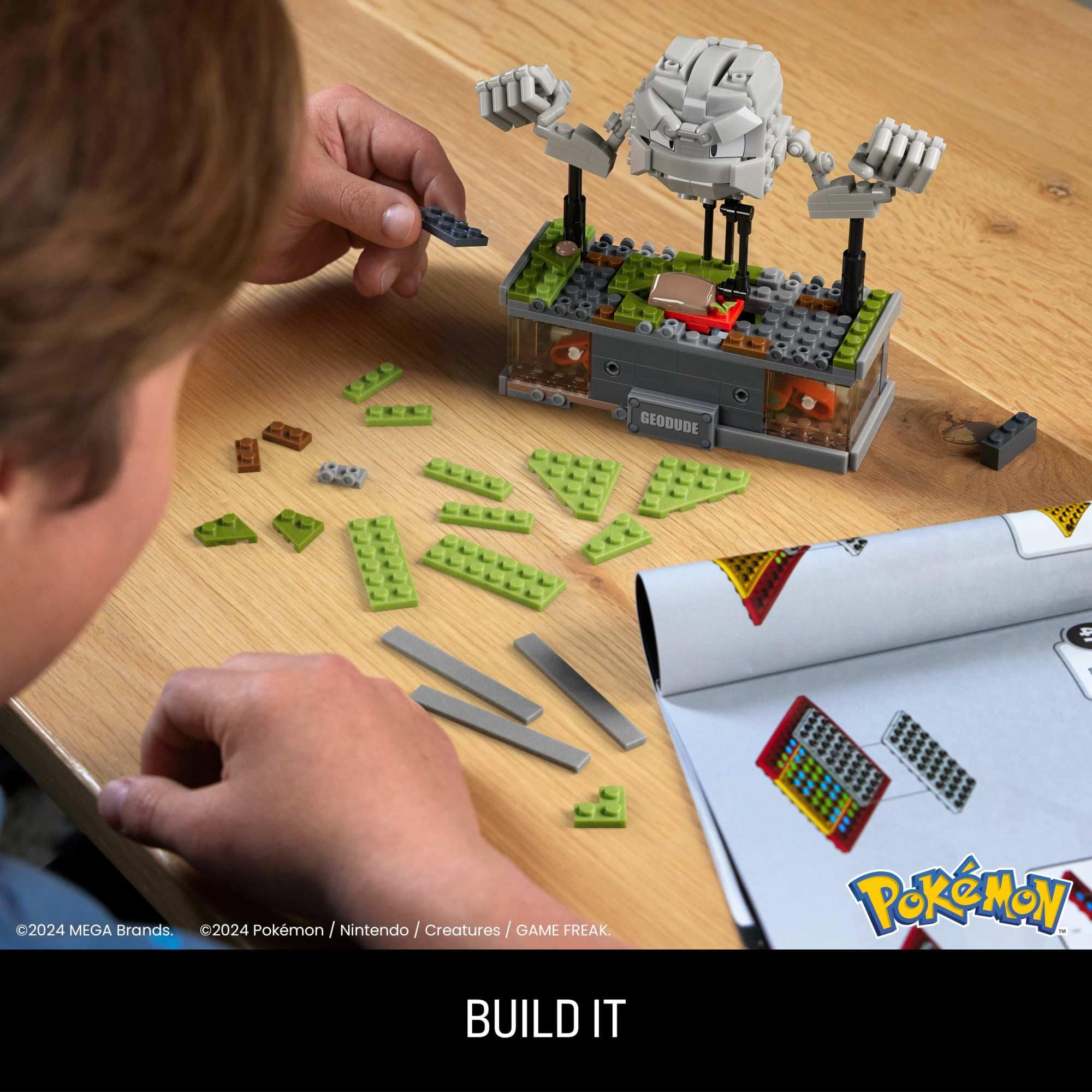 MEGA Pokemon Mini Motion Geodude Building Toys Set White Wabbit Retail