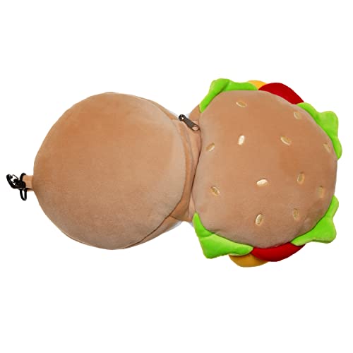 Relaxeazzz Fast Food Burger Round Plush Travel Pillow & Eye Mask Puckator