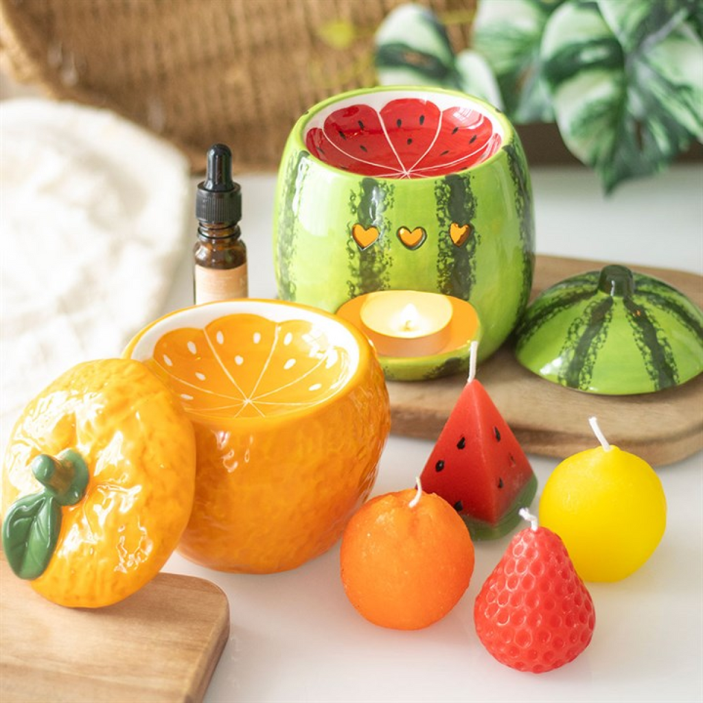 Watermelon Shaped Ceramic Oil Burner and Wax Warmer