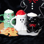 Ghost Shaped Mug with Santa Hat Lid Something Different