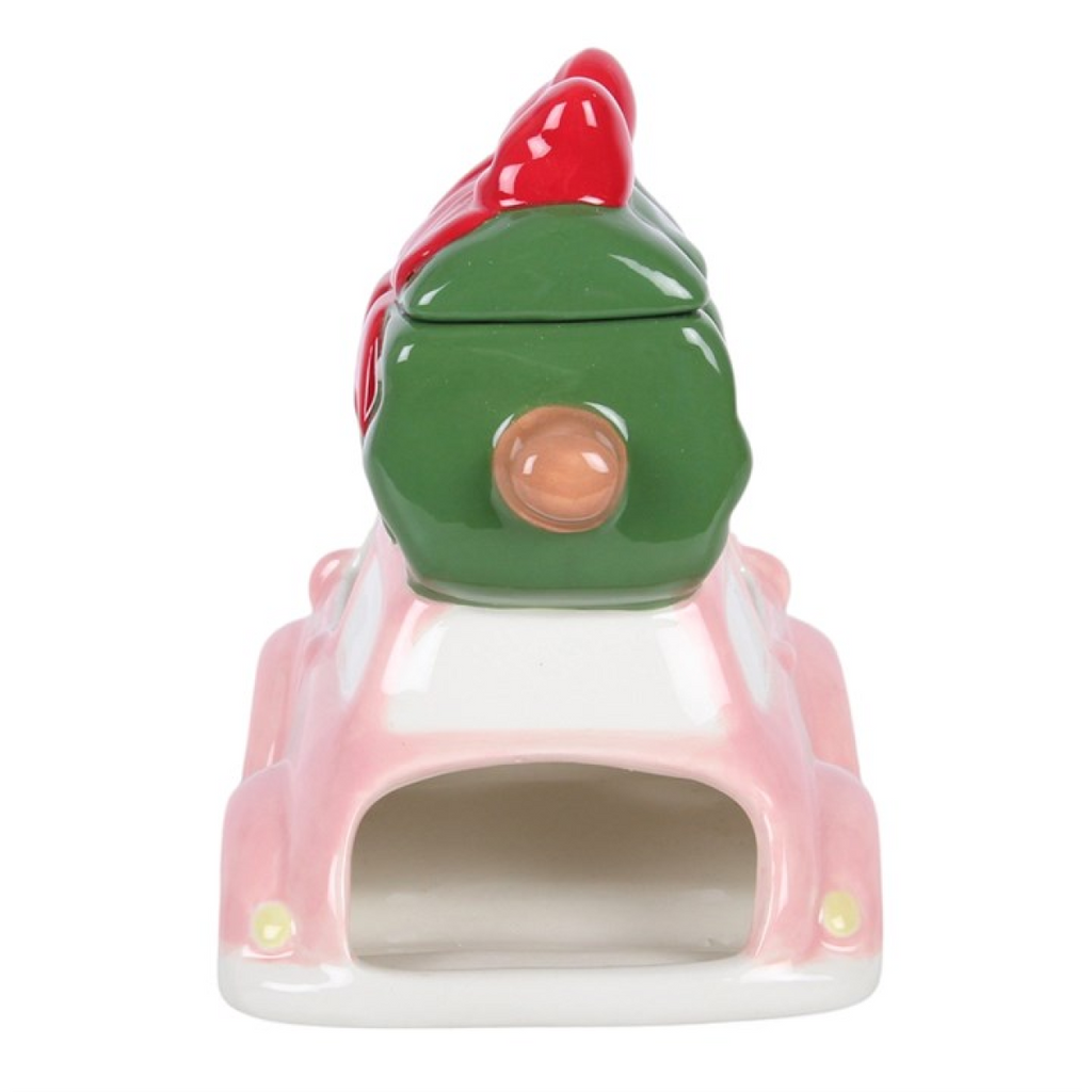 Pink Car with Christmas Tree Ceramic Oil Burner