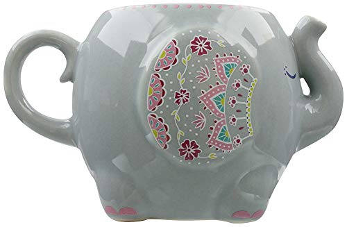 Sass & Belle Mandala Elephant Grey Mug Sass & Belle